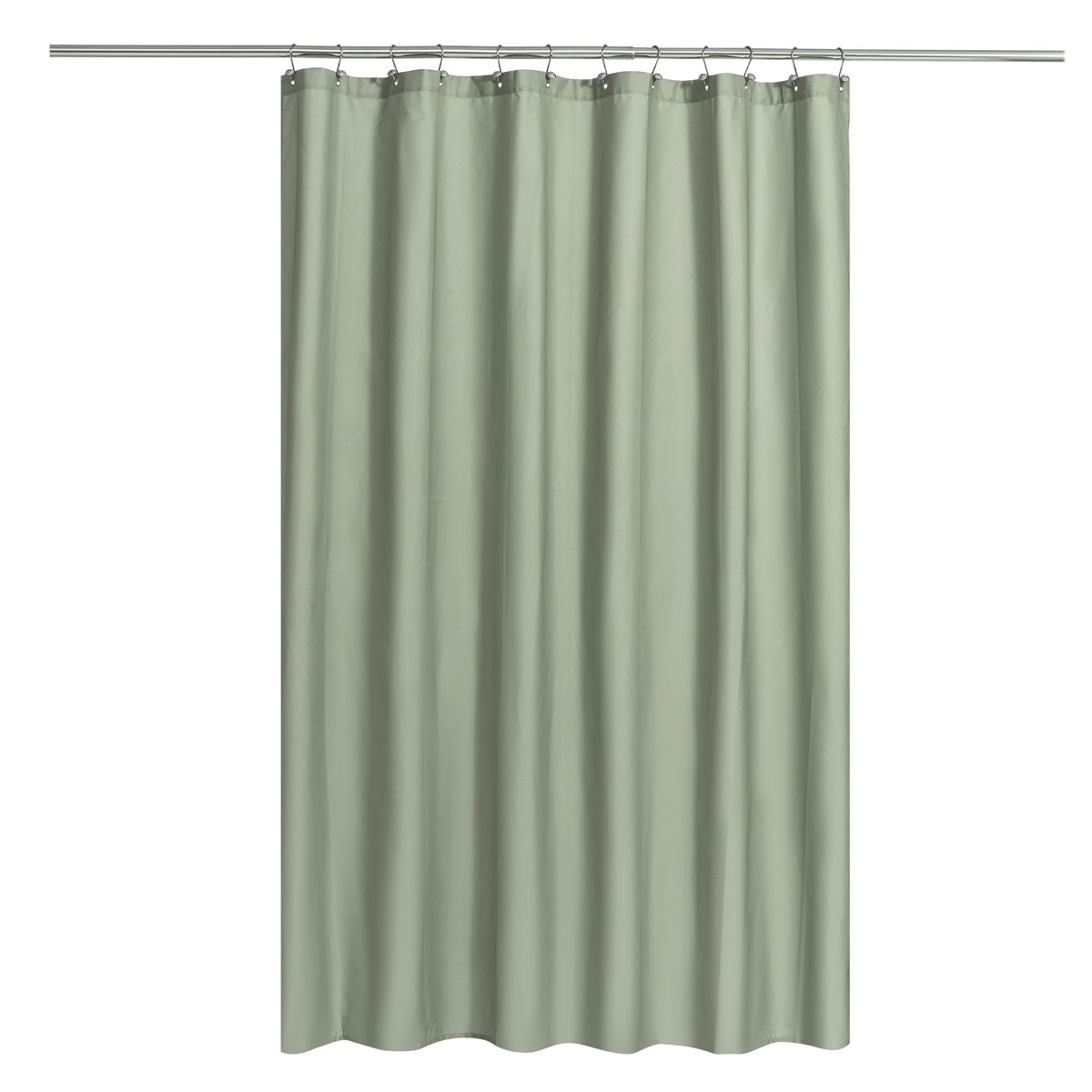 N&Y HOME Fabric Small Stall Shower Curtain Liner Extra Long 36x84, White