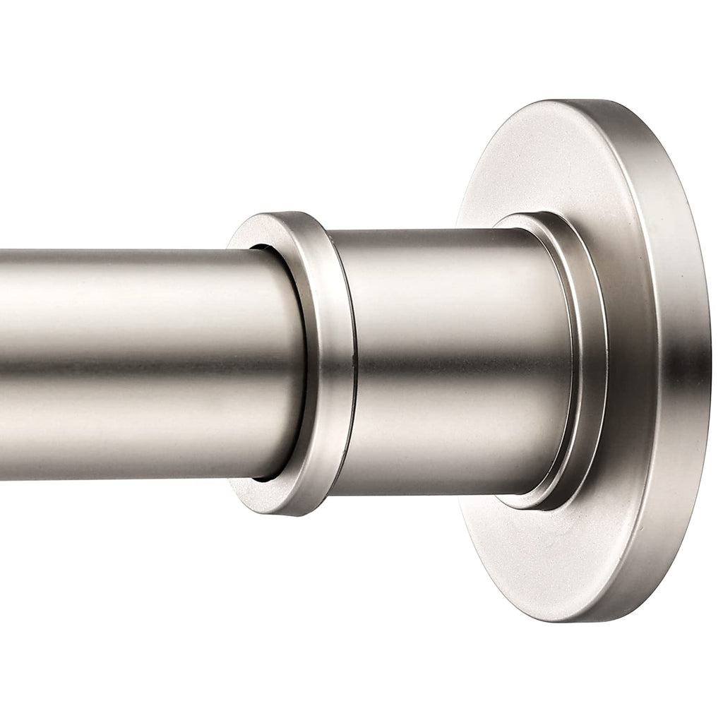 BRIOFOX Industrial Shower Curtain Rod - Rustproof Non-Slip 43-72 Inch 304 Stainless Steel Tension Curtain Rod for Window or Bathroom, Chrome