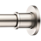 BRIOFOX Industrial Shower Curtain Rod - Rustproof Non-Slip 43-72 Inch 304 Stainless Steel Tension Curtain Rod for Window or Bathroom, Chrome