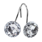 Aqua Diamond Crystal Bling Shower Curtain Hooks Rings for Bathroom,12PCS