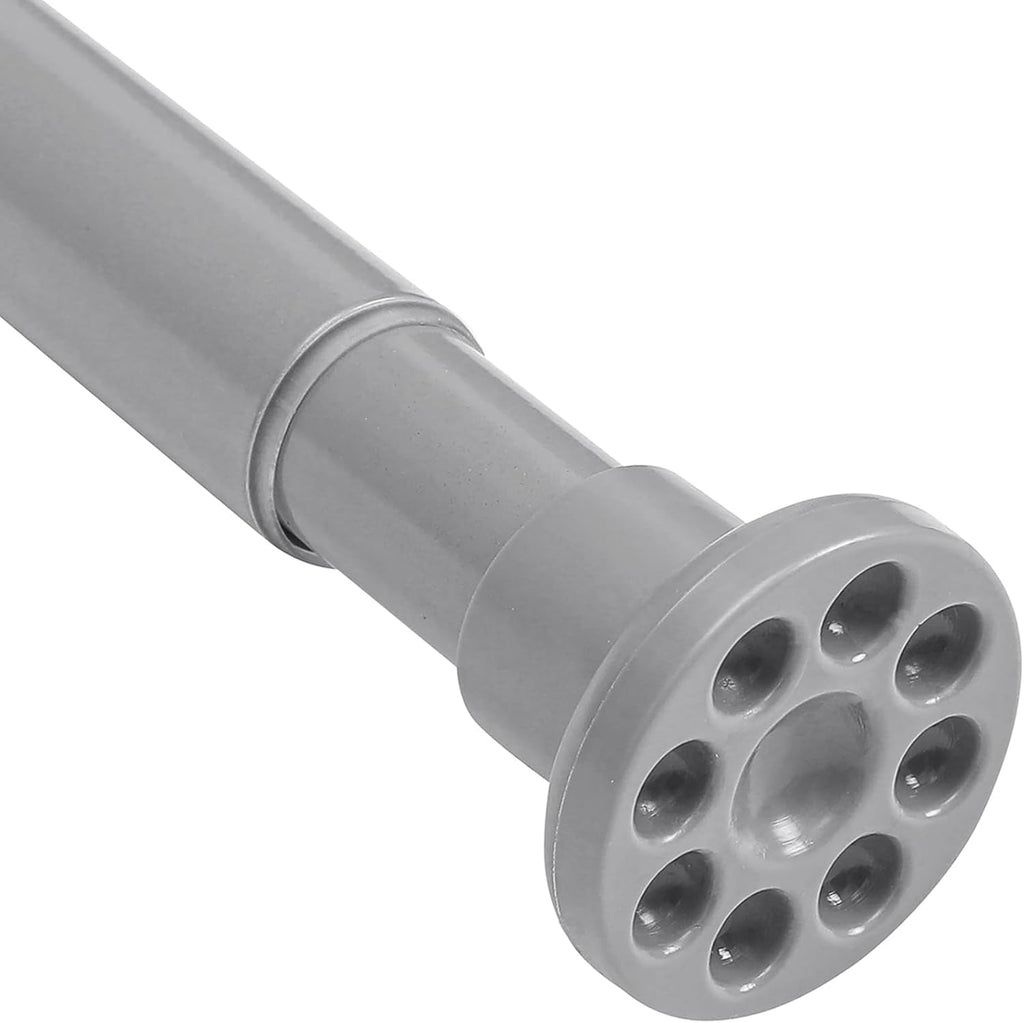 Grey Shower Curtain Rod 28"-39.5", Never Rust Anti-Slip Adjustable Tension Curtain Rods No Drilling, Heavy Duty Spring Enlarged Diameter 1" Tension Rod for Bathroom/Closet/Room Divider