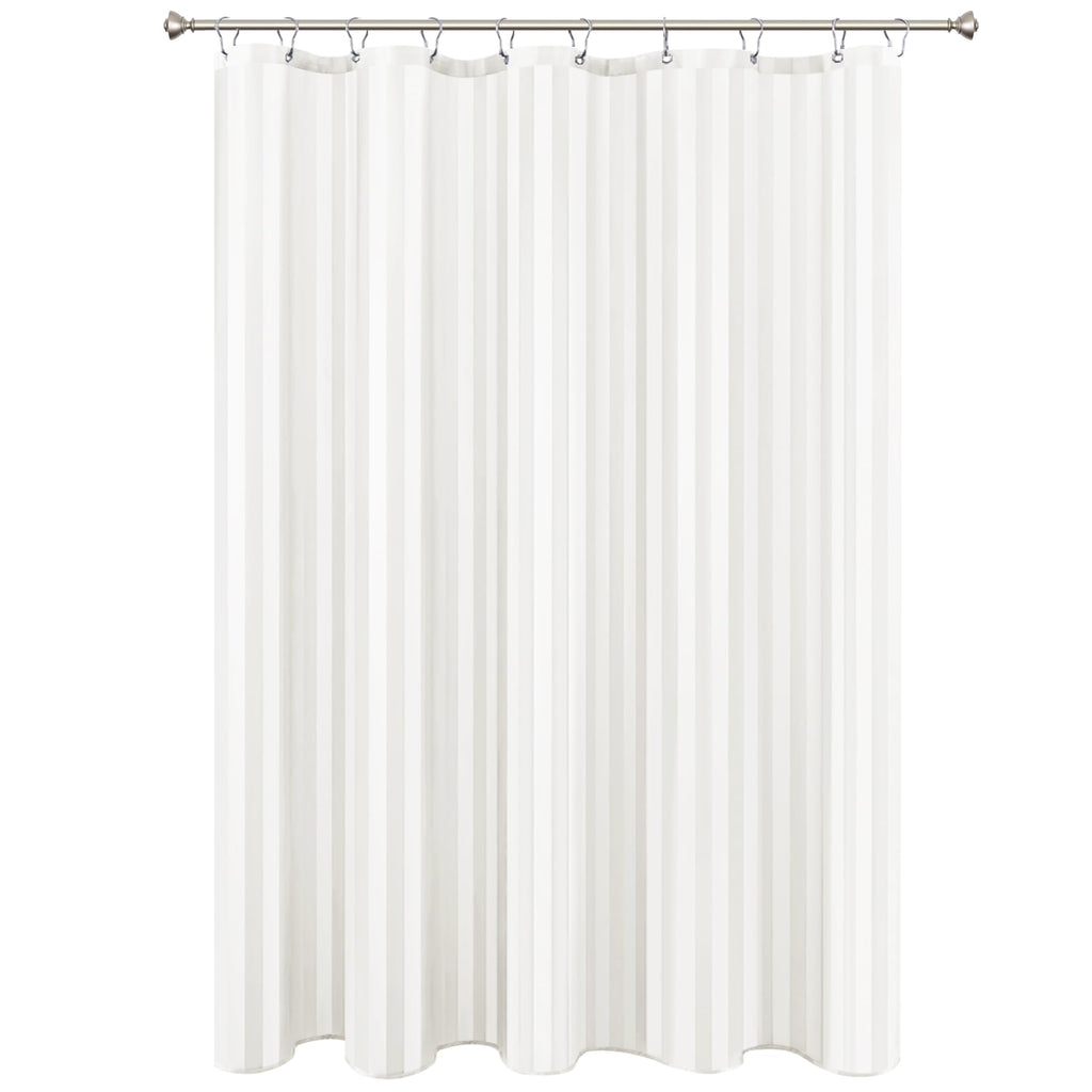 Fabric Shower Curtain Liner 60x72 Inch-White Standard Size Shower Liners