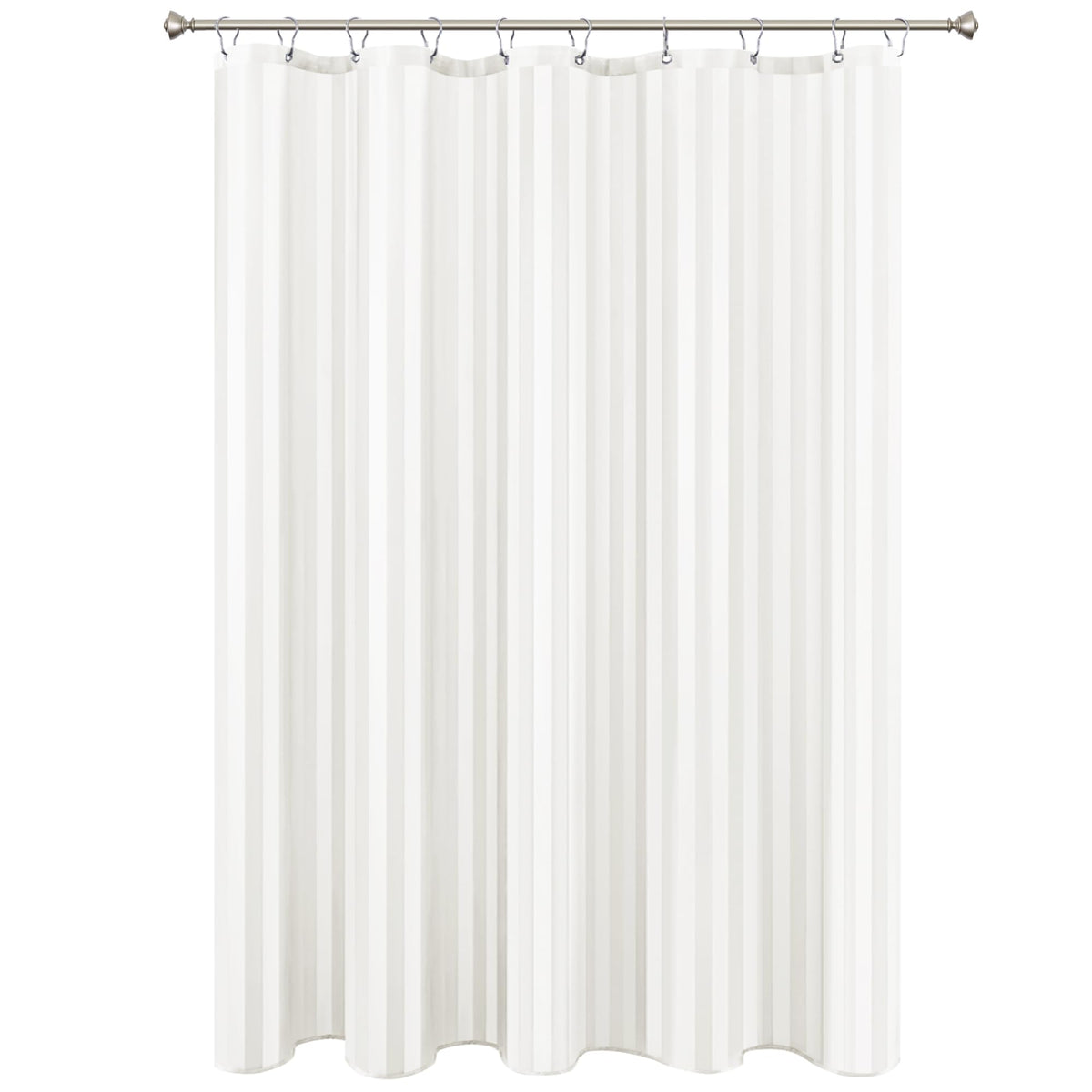 Fabric Shower Curtain Liner 60x72 Inch-White Standard Size Shower Liners