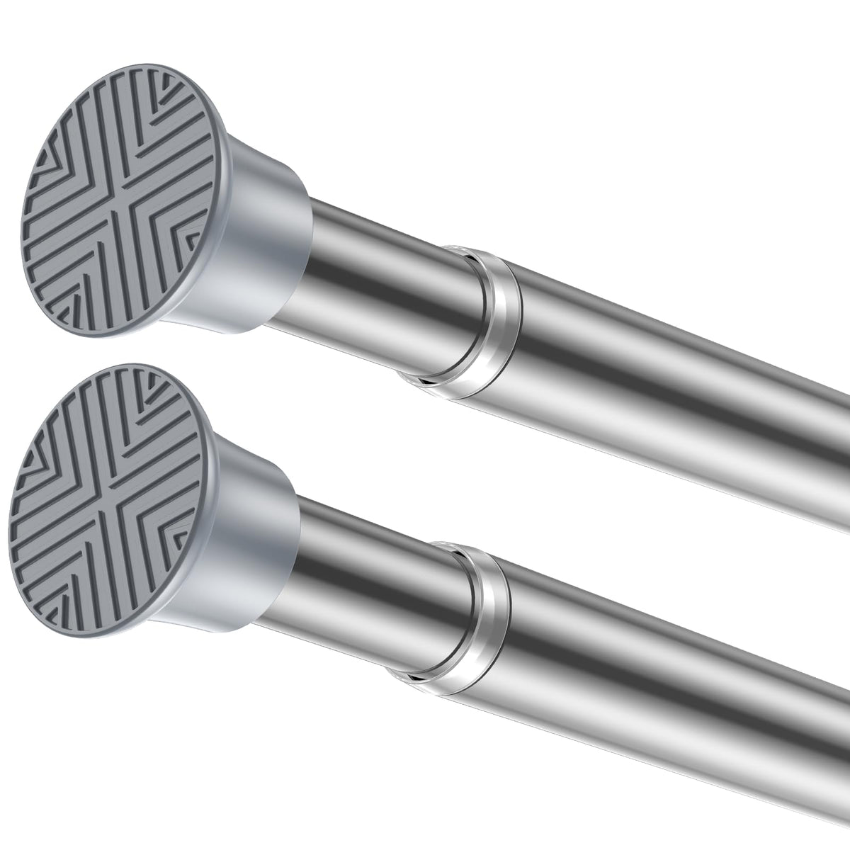 Spring Tension Curtain Rod 32-76 inch, White