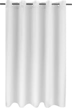 River Dream No Hook Fabric Shower Curtain TPU Lining, White, 71x74