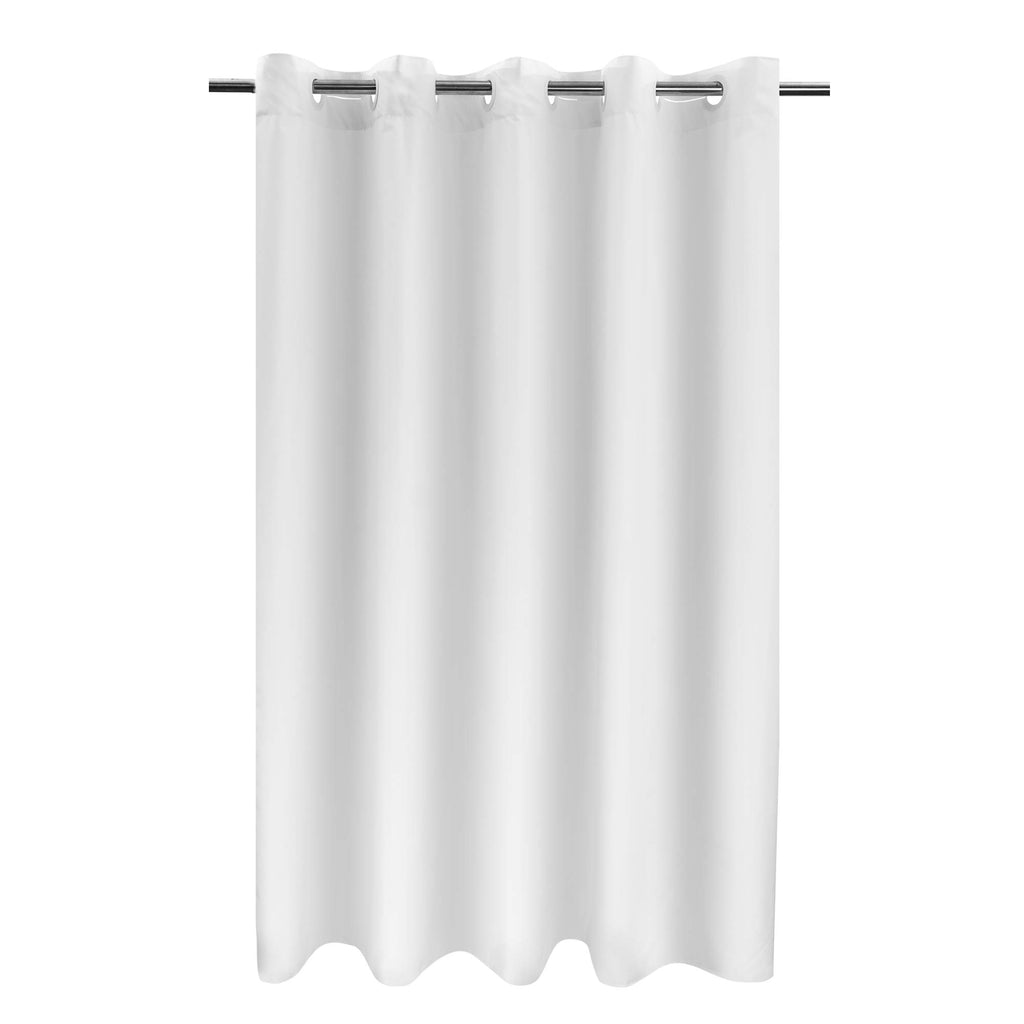 River Dream No Hook Fabric Shower Curtain TPU Lining, White, 71x74