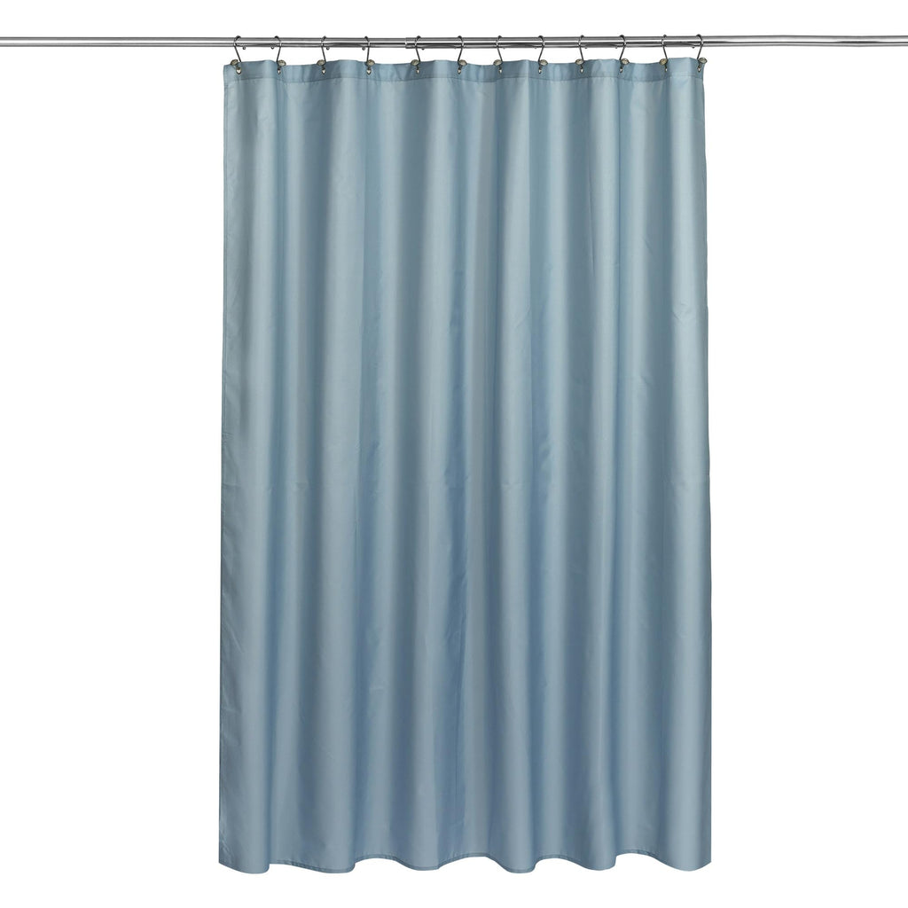 N&Y HOME Fabric Small Stall Shower Curtain Liner Extra Long 36x84, White