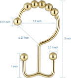 TOPROD Shower Curtain Hooks Rings Shower Curtain Hangers for Bathroom Hooks