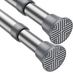 2pack Spring Tension Curtain Rods 18-36 Inch Adjustable Black Tension Rod