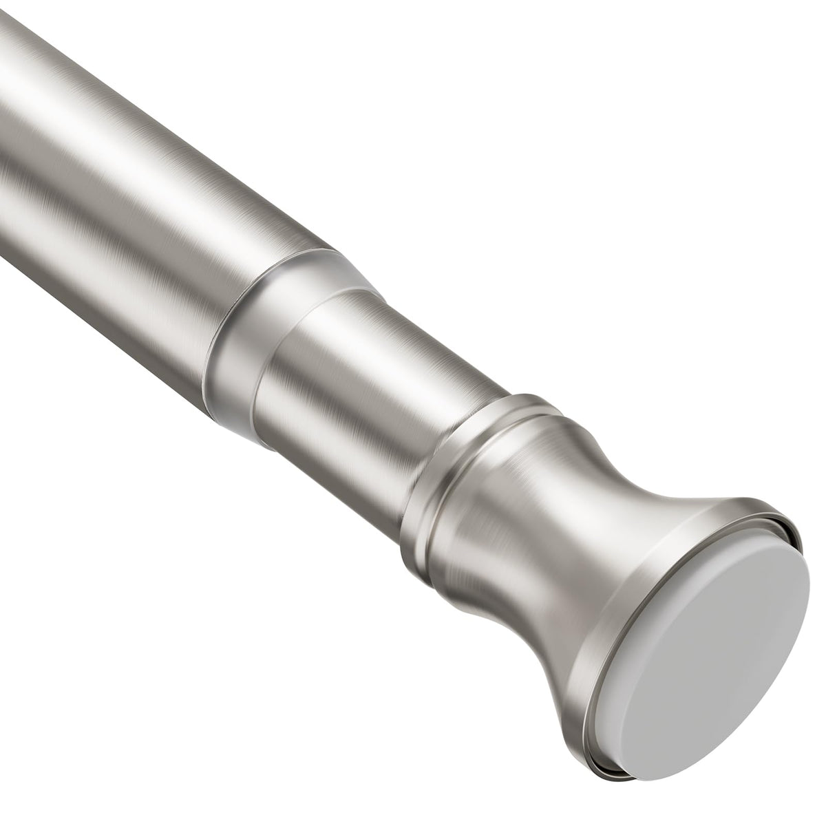 Amazer Spring Tension Shower Curtain Rod, 54-90 Inches Rust-Resistance Tension Curtain Rod Bathroom Rod, Adjustable Shower Curtain Rod No Drill, Nickel
