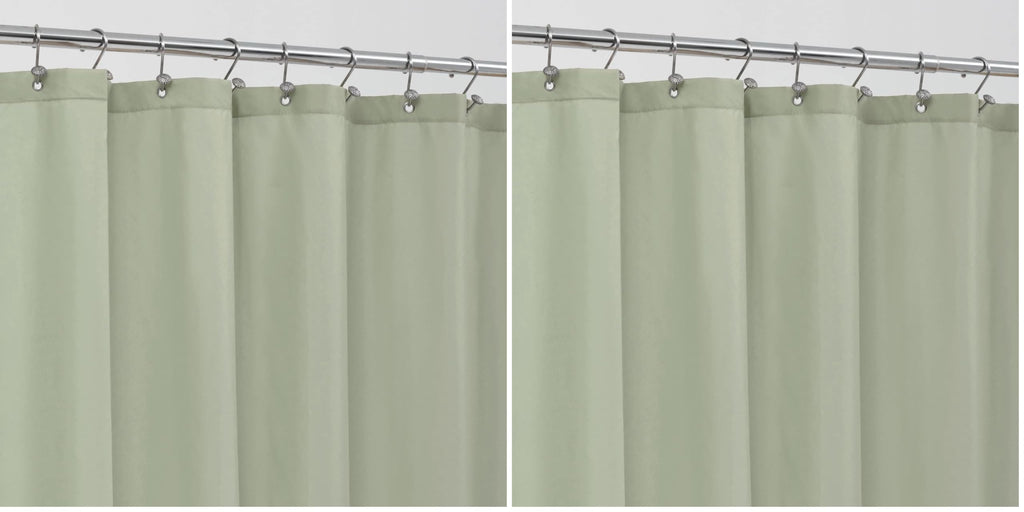 ALYVIA SPRING 72x96 Extra Long Waterproof Fabric Shower Curtain Liner White
