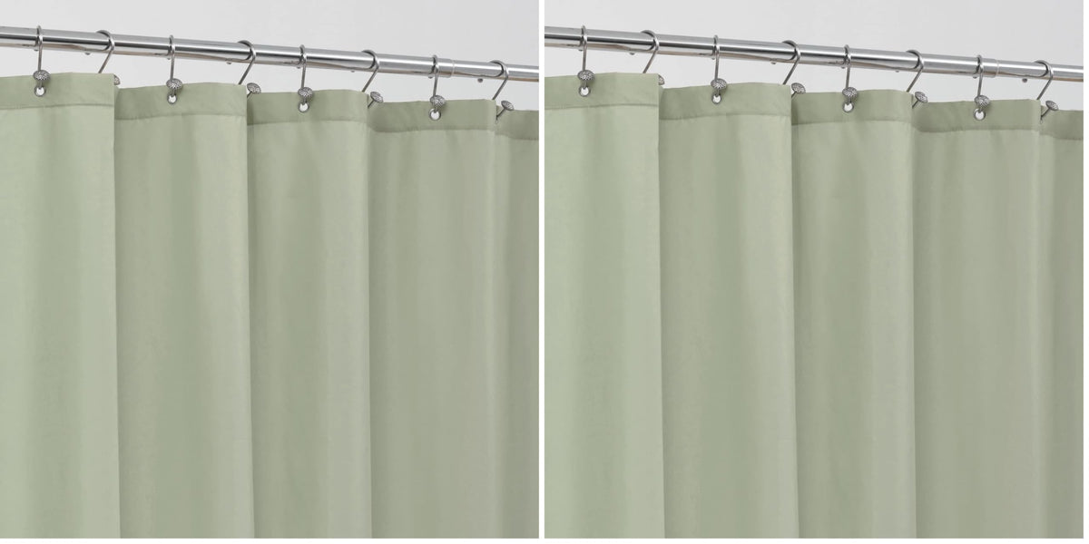 ALYVIA SPRING 72x96 Extra Long Waterproof Fabric Shower Curtain Liner White