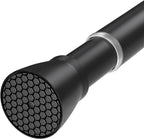 Black Tension Curtain Rod for Windows 28 to 48 Inch Spring Curtain Rods