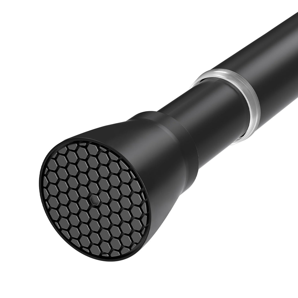 Black Tension Curtain Rod for Windows 28 to 48 Inch Spring Curtain Rods