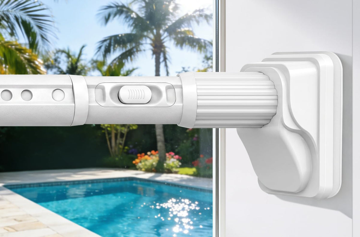 YNL Tension Curtain Rod No Drilling, 41-86 Inch Heavy Duty Shower Curtain Rod, One-Click Adjustable Tension Rods for Bathroom/Patio/Window, Outdoor Rods, Renter Friendly, Non-Slip, White