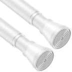 AIZESI 2Pcs Spring Tension Curtain Rods, Adjustable 26-39 Inch, White