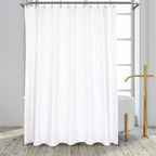 N&Y HOME Fabric Small Stall Shower Curtain Liner Extra Long 36x84, White