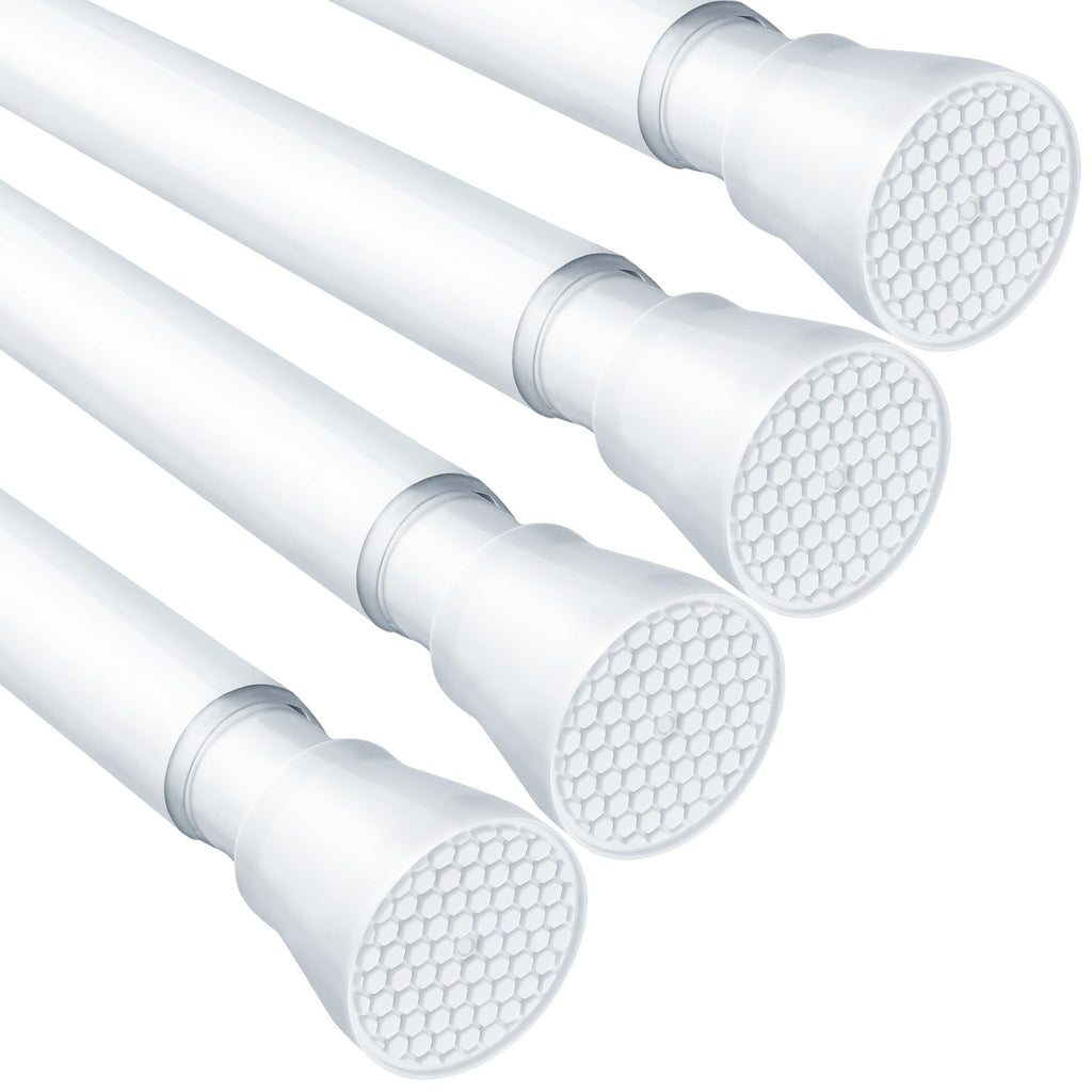 MEXAU Tension Curtain Rod for Windows 45 to 77 Inch, White