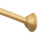 Moen Curved Adjustable Length Fixed Mount Single Shower Curtain Rod for Bathroom, Brushed Nickel Finish, CSR2160BN