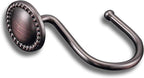 CHICTIE Bronze Shower Curtain Hooks,Oil Rubbed Decorative Shower Rings,Set of 12 Rust Resistant Shower Hooks Hangers for Bathroom Curtains Rods(Oil-Rubbed Bronze)