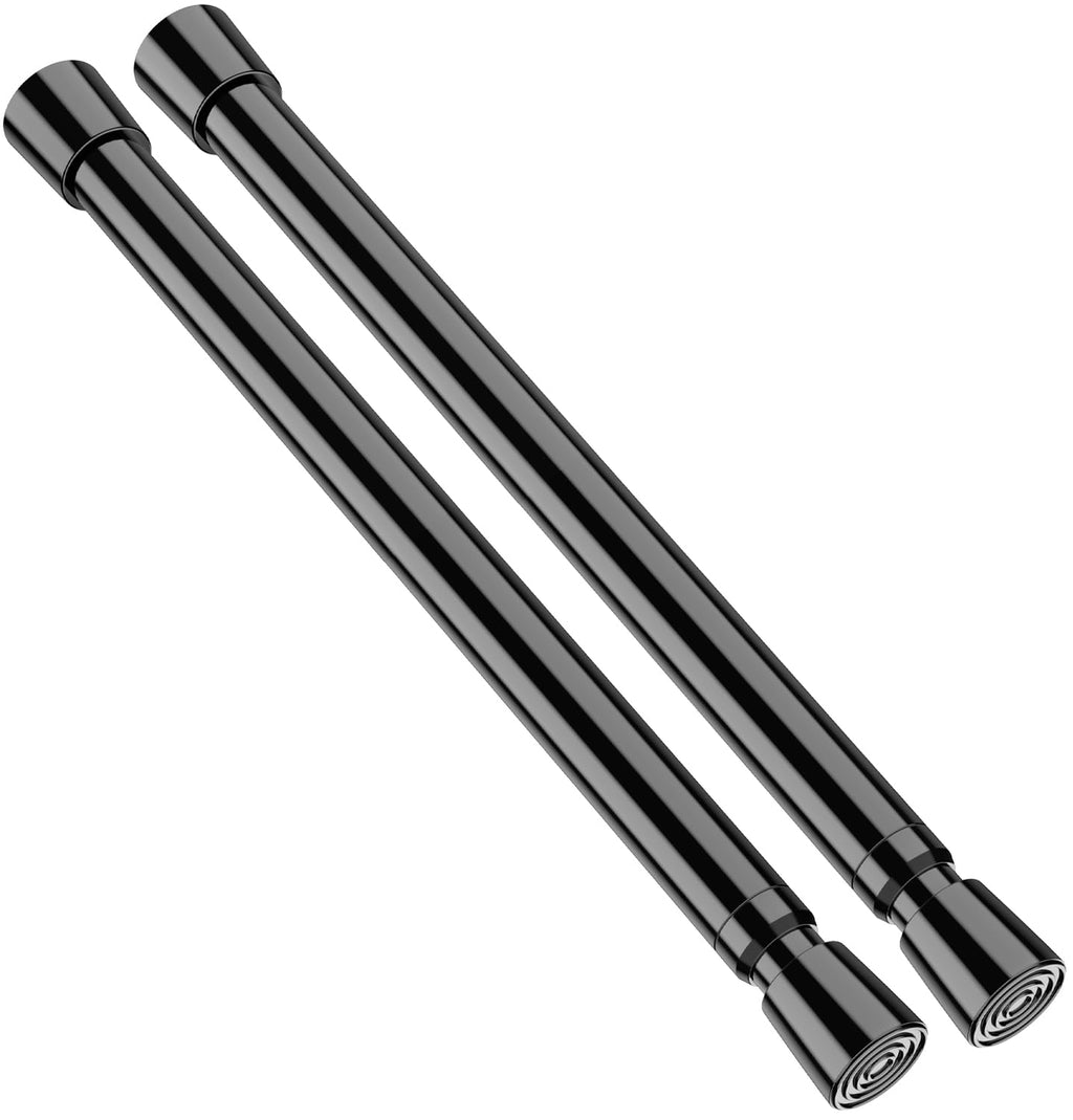 AIZESI 2Pcs Spring Tension Curtain Rods, Adjustable 26-39 Inch, White