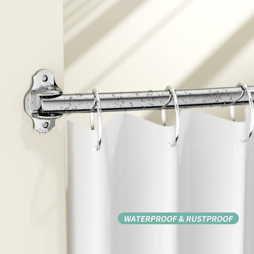 Mcrbeay Curved Shower Curtain Rod, Stainless Steel, Adjustable 40-72 inch