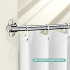 Mcrbeay Curved Shower Curtain Rod, Stainless Steel, Adjustable 40-72 inch