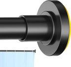 CorkLatta 1" Heavy Duty Black Shower Curtain Rod 31 to 80 Inch,Adjustable