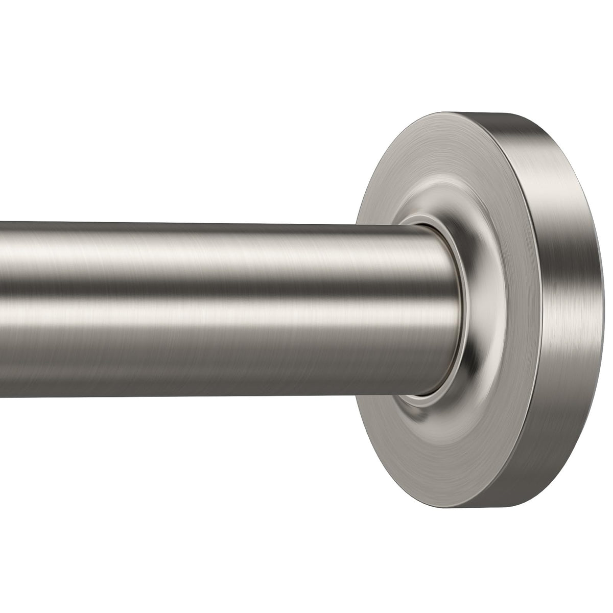 One-Piece Tension Curtain Rod 54-90 inch Brushed Gold Shower Curtain