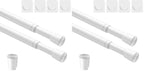AIZESI 2Pcs Spring Tension Curtain Rods, Adjustable 26-39 Inch, White