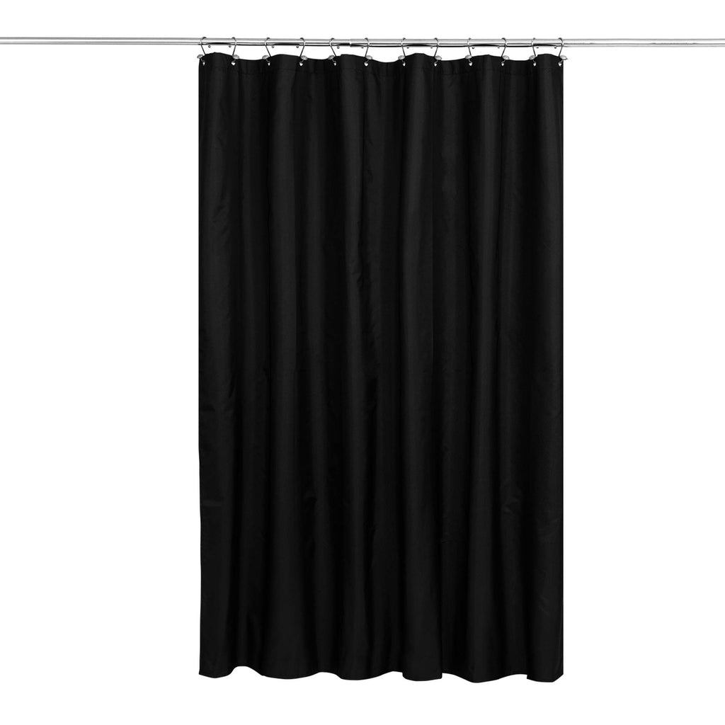 N&Y HOME Fabric Small Stall Shower Curtain Liner Extra Long 36x84, White