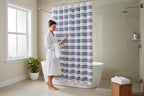 Serafina Home Nautical Striped Blue and White Fabric Shower Curtain: