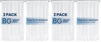 LiBa Shower Curtain PEVA 8G, 72x72 Inch Clear Pebbles with Magnets