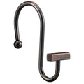 Chrome Shower Curtain Hooks, Polished Silver Shower Curtain Rings for Bathroom, CHICTIE Modern Rustproof Metal Decorative Shower Hooks Hangers for Shower Curtain Rod, Square T Bar Shape Set of 12