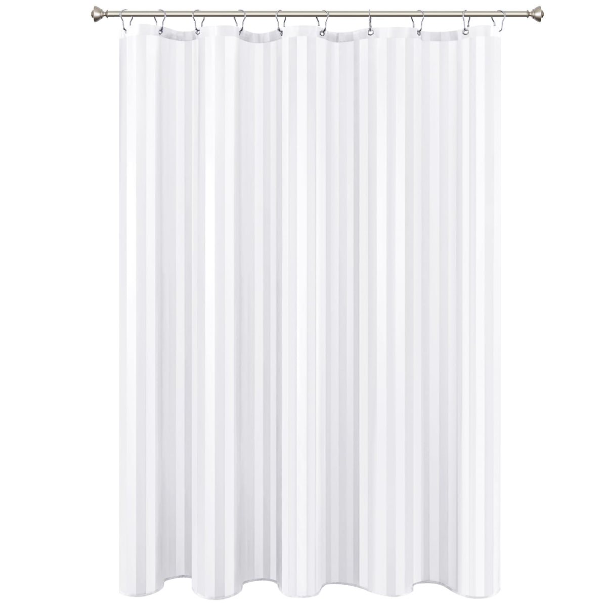 Fabric Shower Curtain Liner 60x72 Inch-White Standard Size Shower Liners