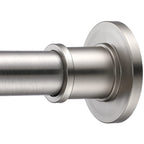 BRIOFOX Industrial Shower Curtain Rod - Rustproof Non-Slip 43-72 Inch 304 Stainless Steel Tension Curtain Rod for Window or Bathroom, Chrome