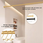 Gracelife Gold Rust Resistant Metal Shower Curtain Rings, Set of 12, T-Bar Hooks for Shower Rod