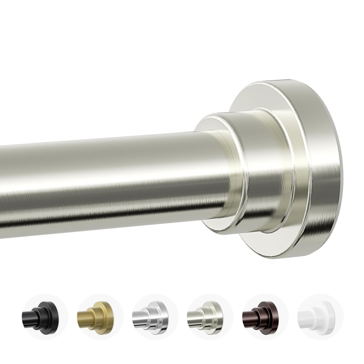 Mcrbeay Shower Curtain Rod, 1" Diameter Heavy Duty Tension Shower Rod