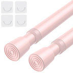 AIZESI 2Pcs Spring Tension Curtain Rods, Adjustable 26-39 Inch, White