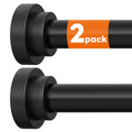 STARLATTA 2 Pack Black Tension Shower Curtain Rods for Bathroom, 43-80 Inch