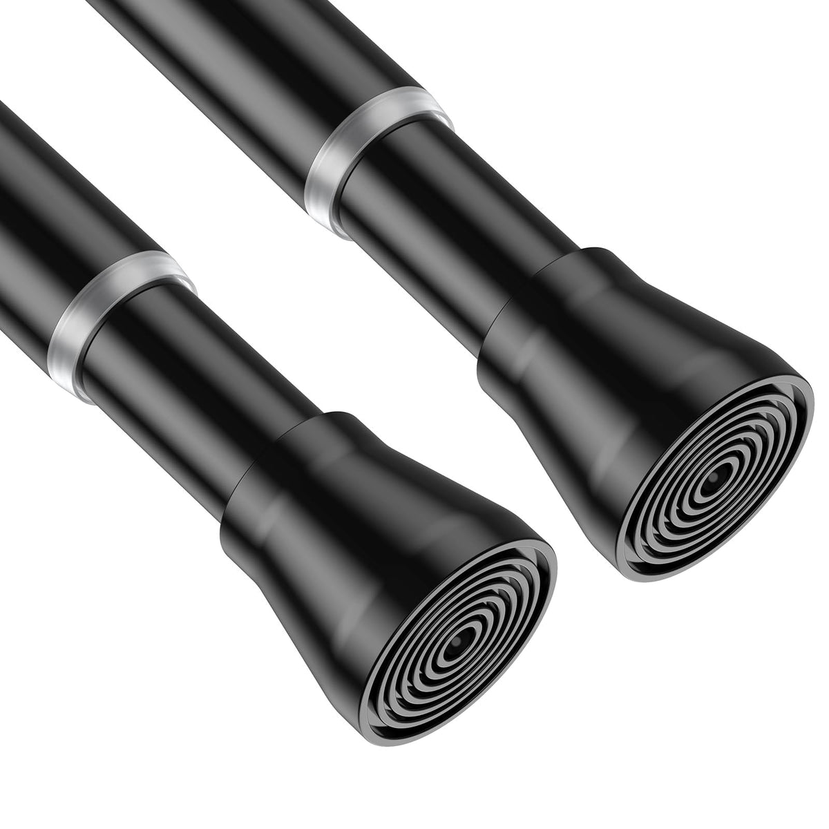 AIZESI 2Pcs Spring Tension Curtain Rods, Adjustable 26-39 Inch, White