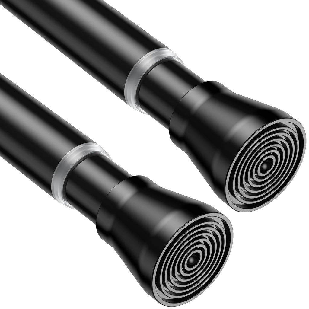 AIZESI 2Pcs Spring Tension Curtain Rods, Adjustable 26-39 Inch, White