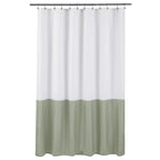 ALYVIA SPRING 72x96 Extra Long Waterproof Fabric Shower Curtain Liner White