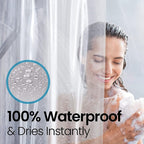 LiBa Shower Curtain PEVA 8G, 72x72 Inch Frosted 2-Pack