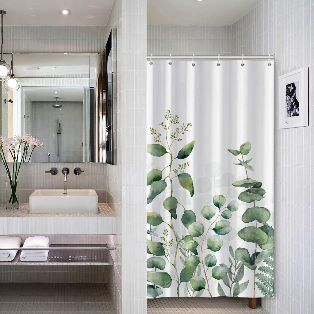 AWERT Blue Marble Shower Curtain - Waterproof for Bathroom Decor, Printed Washable With Hooks, 72x72 Inch