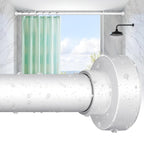 YNL Shower Curtain Rod 34-82 Inches (2.8-6.8ft) Adjustable Spring Shower Rod No Drilling, Non-Slip, Never Rust, Stainless Steel, Suitable for Bathroom Window Living room, Gold