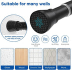 Black Tension Curtain Rod for Windows 28 to 48 Inch Spring Curtain Rods
