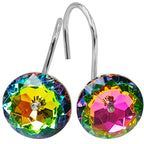 Aqua Diamond Crystal Bling Shower Curtain Hooks Rings for Bathroom,12PCS