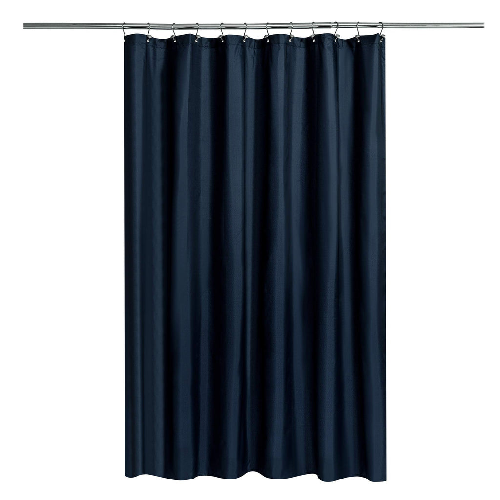 N&Y HOME Fabric Small Stall Shower Curtain Liner Extra Long 36x84, White
