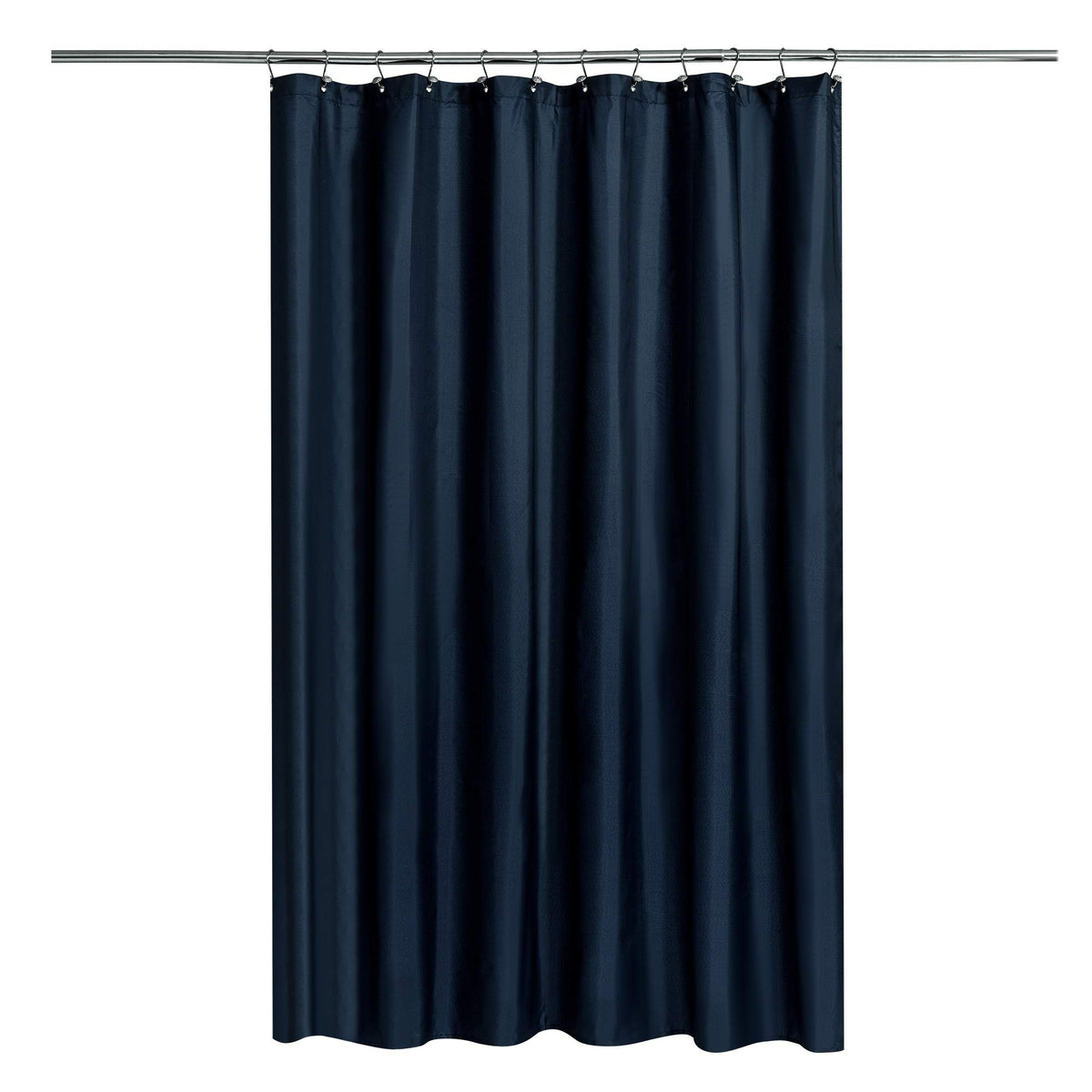 N&Y HOME Fabric Small Stall Shower Curtain Liner Extra Long 36x84, White